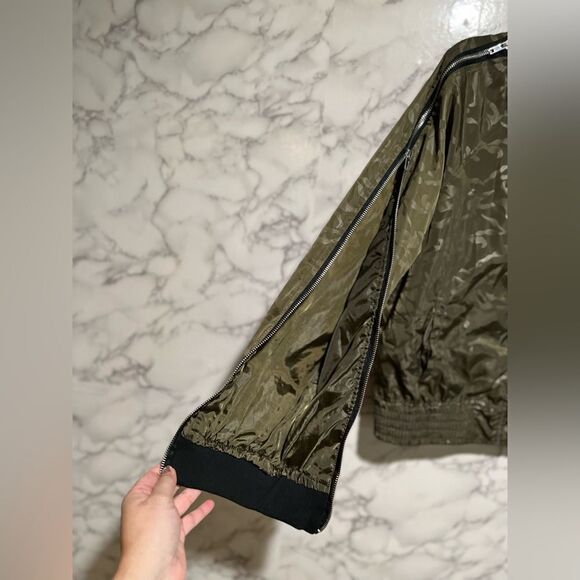 Ashley by 26 International Camo Bomber Jacket with Zip Detail - Picture 9 of 10